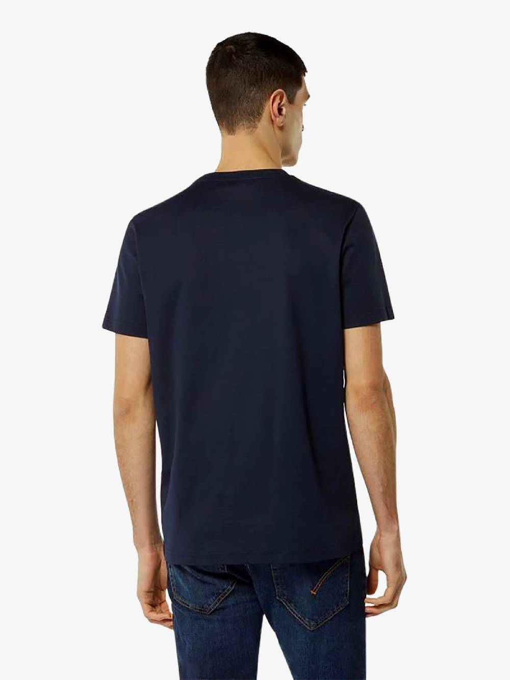 DONDUP T-shirt in jersey US198 JF0271U ZL4 DU uomo cotone blu Qualità