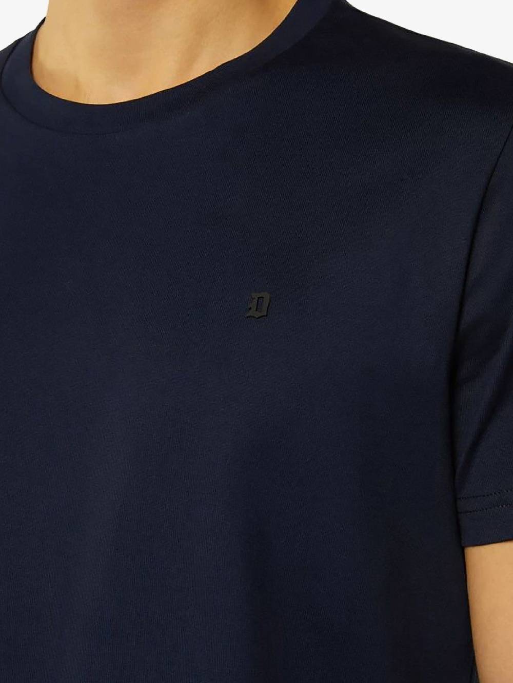 DONDUP T-shirt in jersey US198 JF0271U ZL4 DU uomo cotone blu Qualità
