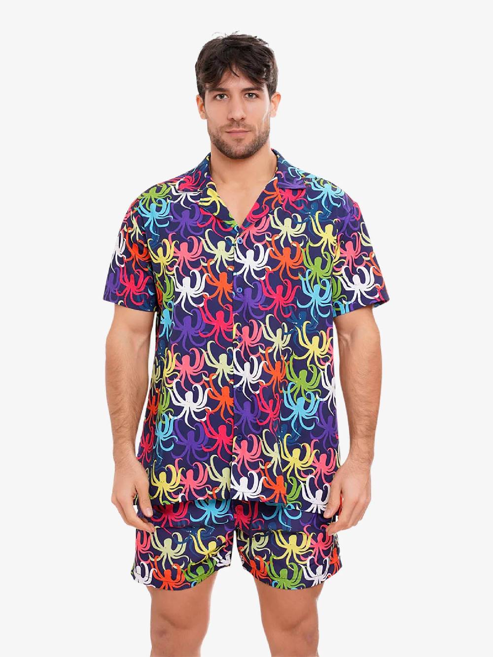 MOVE BEACHWEAR Camicia Bowling con stampa CAMICIA PRINT 24 uomo multicolor Convenienza