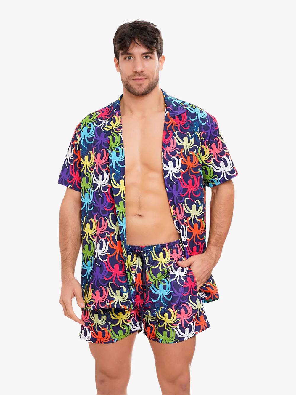 MOVE BEACHWEAR Camicia Bowling con stampa CAMICIA PRINT 24 uomo multicolor Convenienza