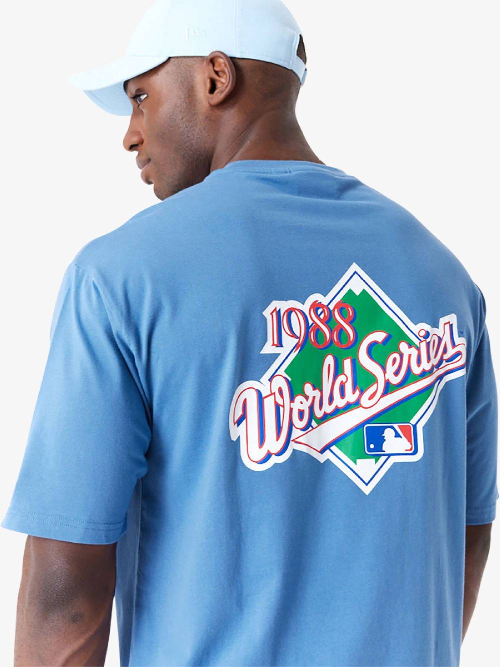 NEW ERA T-shirt Oversize LA Dodgers MLB World Series 60502659 uomo cotone azzurro Novità
