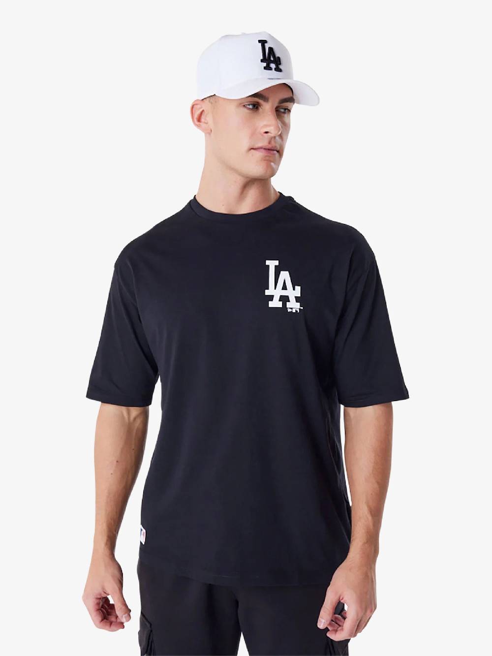 NEW ERA T-shirt Oversize LA Dodgers MLB Essential 60416724 uomo cotone nero Presa