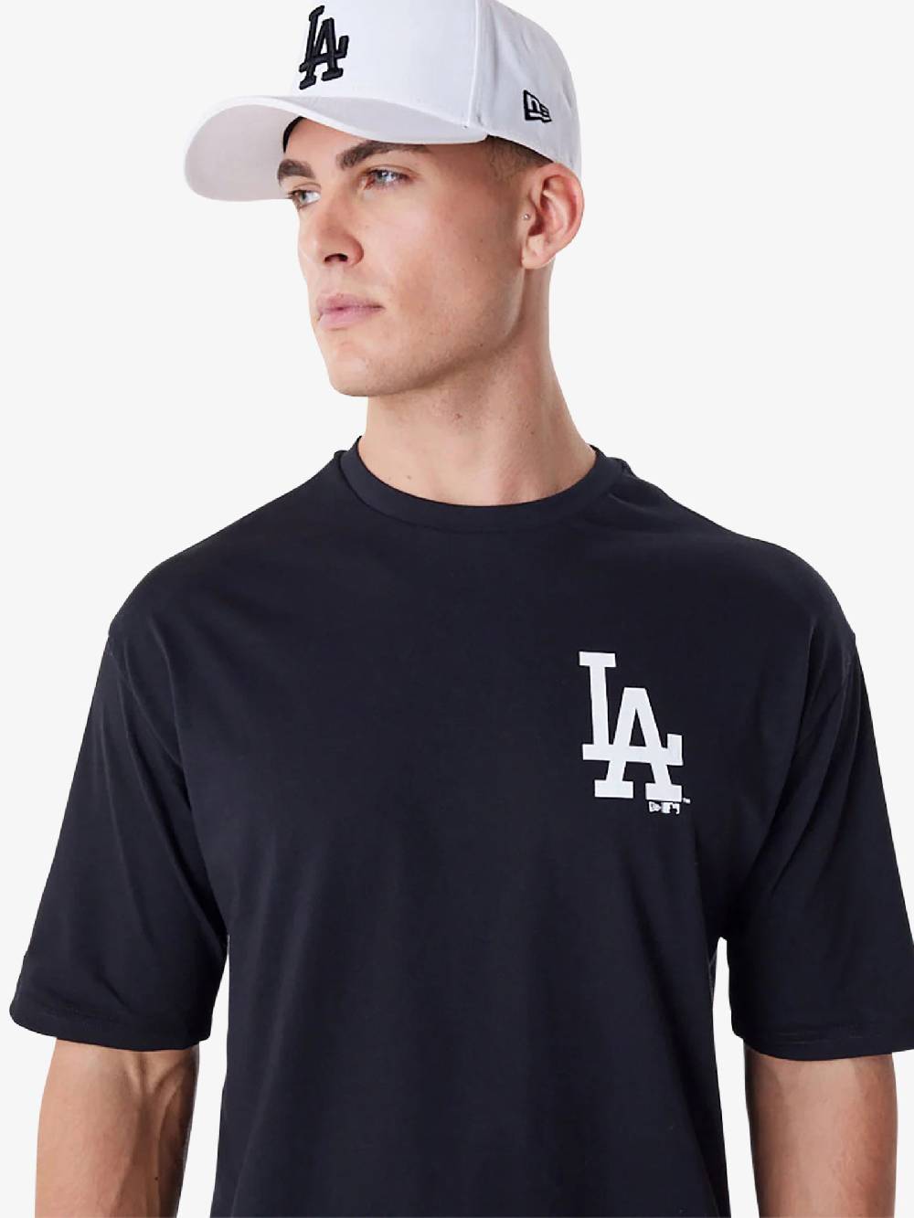 NEW ERA T-shirt Oversize LA Dodgers MLB Essential 60416724 uomo cotone nero Presa