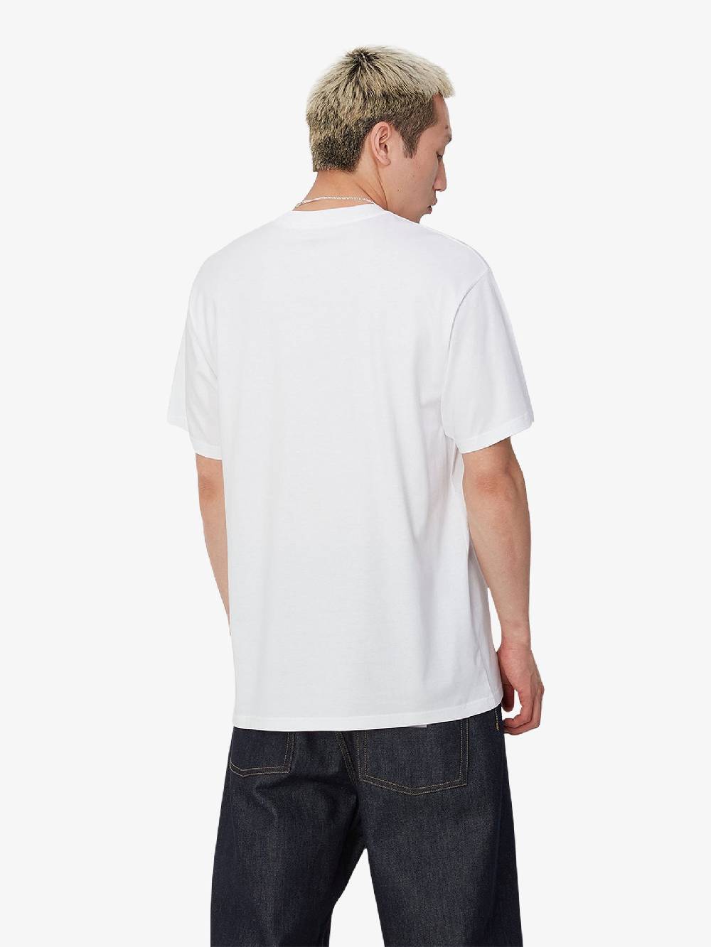CARHARTT WIP T-shirt S/S Amour Pocket I033675_ uomo cotone bianco Sconto