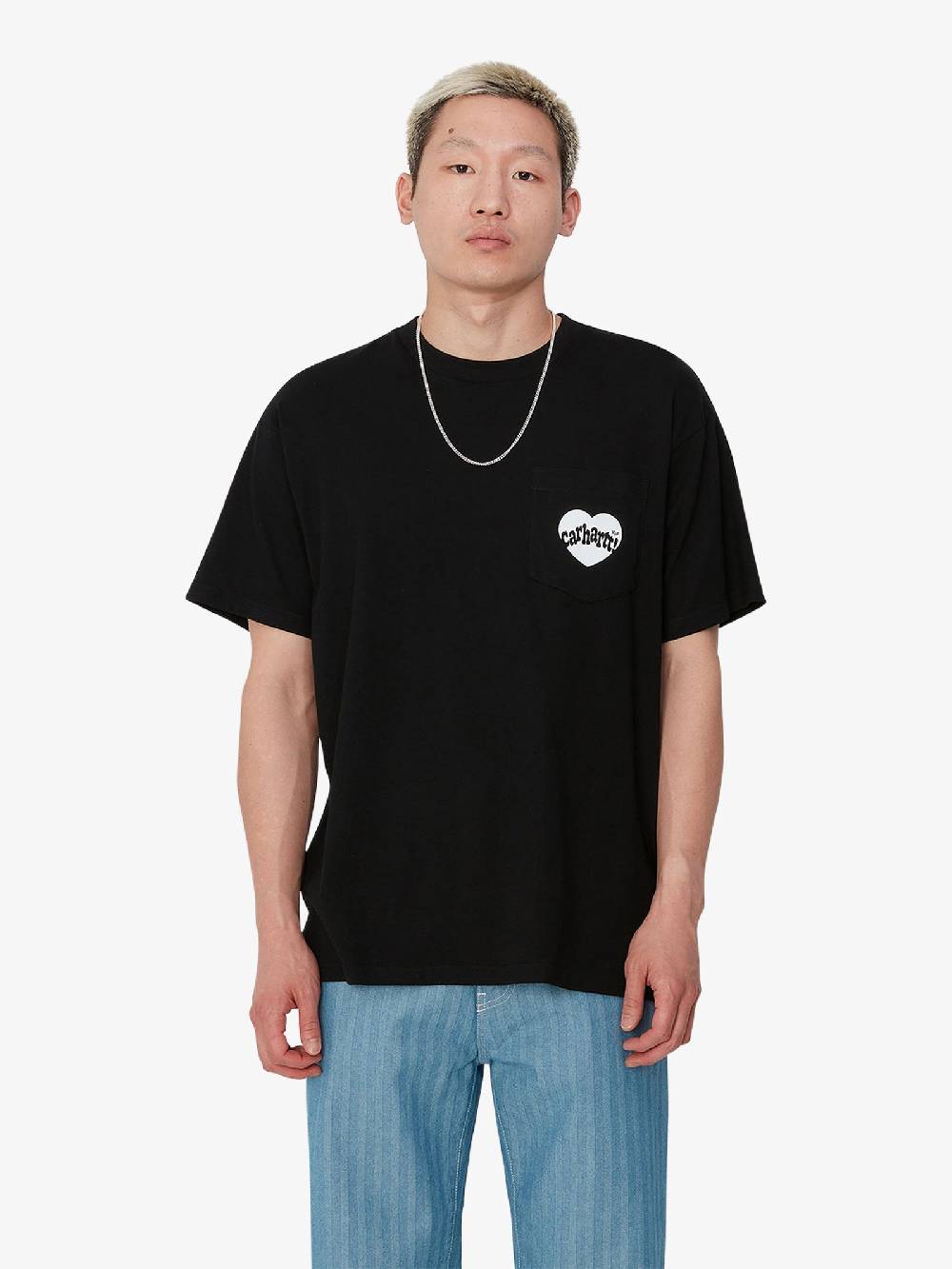 CARHARTT WIP T-shirt S/S Amour Pocket I033675_ uomo cotone nero Offerta