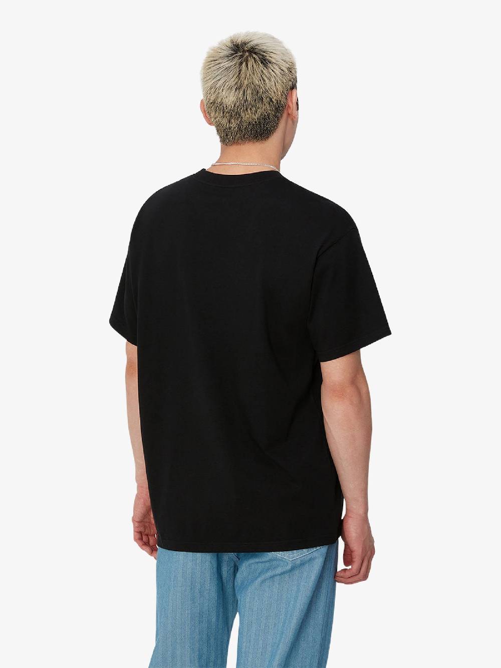 CARHARTT WIP T-shirt S/S Amour Pocket I033675_ uomo cotone nero Offerta