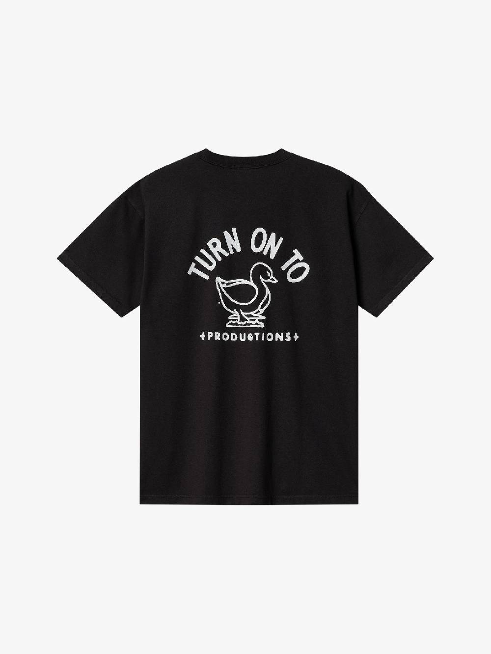CARHARTT WIP T-shirt S/S Stamp I033670_ uomo cotone nero Outlet