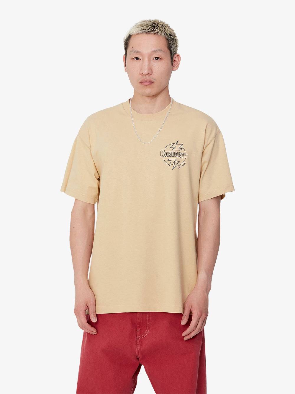 CARHARTT WIP T-shirt S/S Ablaze I033639_ uomo cotone beige Offerte