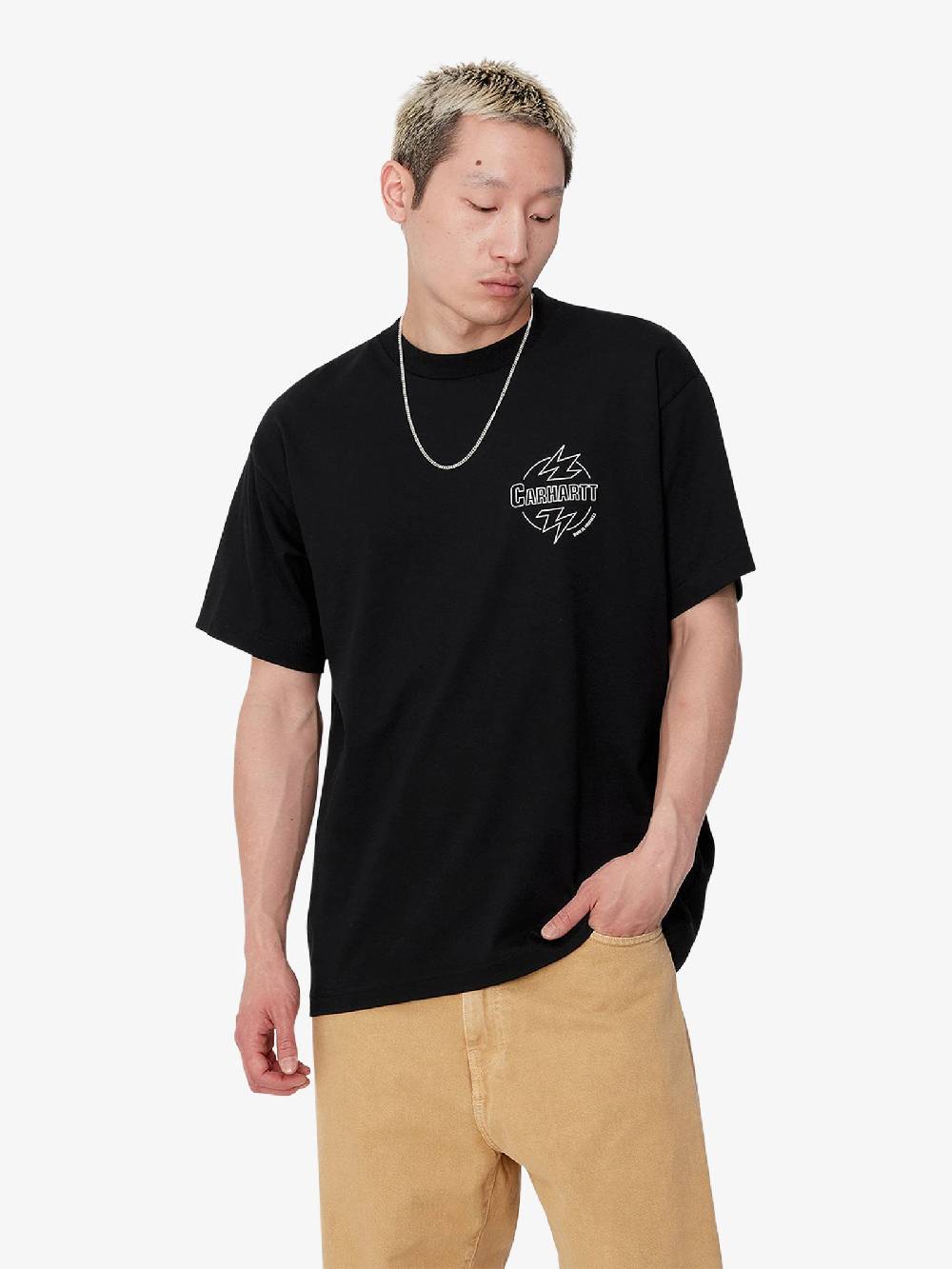 CARHARTT WIP T-shirt S/S Ablaze I033639_ uomo cotone nero Hotsell