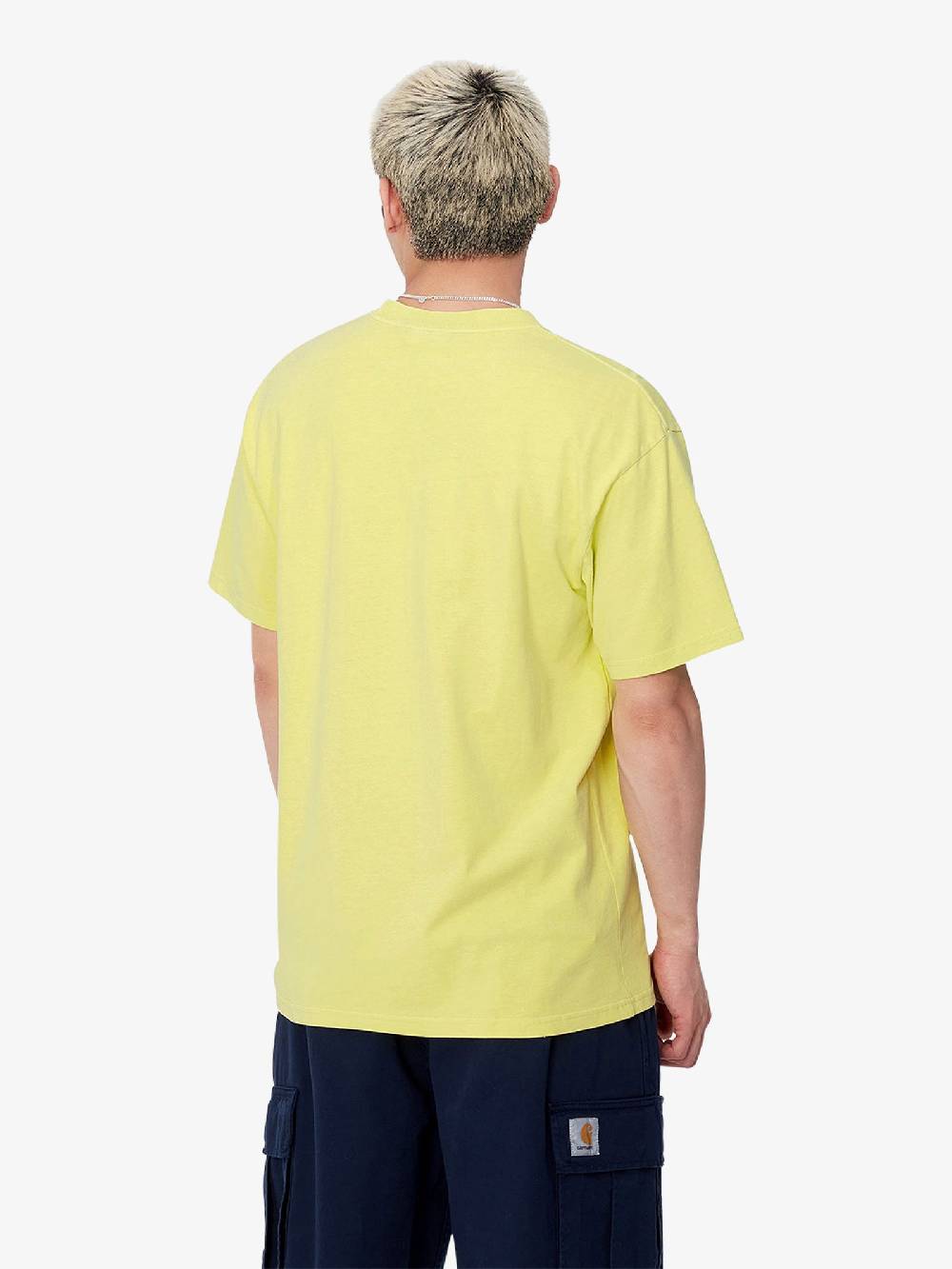 CARHARTT WIP T-shirt S/S Duster Script I033622_ uomo cotone giallo Saldi Di Fabbrica
