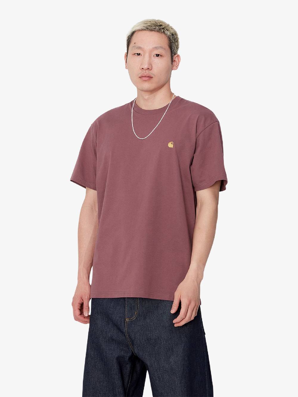 CARHARTT WIP T-Shirt S/S Chase I026391_00R_XX uomo in cotone bianco Sconto di tempo limitato