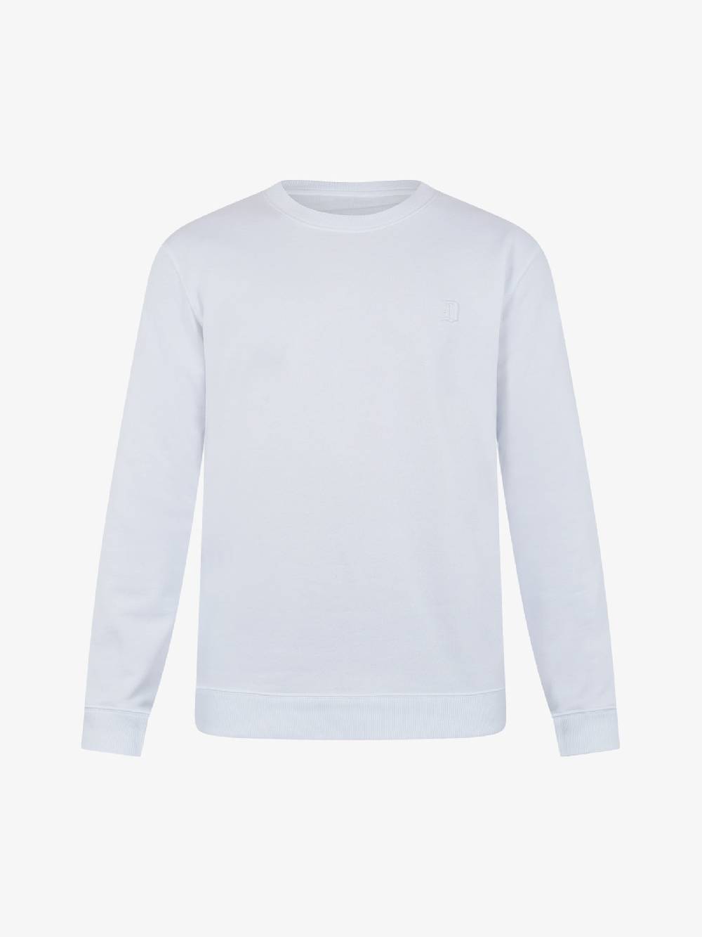 DONDUP Felpa girocollo in jersey di cotone UF641 KF0196U FS6 DU uomo bianco Negozio online di fabbrica