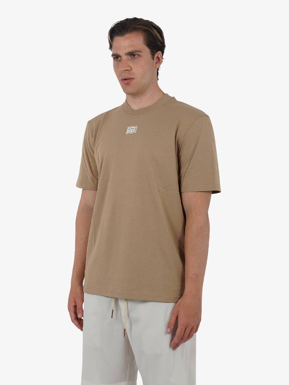 YES LONDON T-shirt XM4116 uomo cotone marrone Prezzo di fabbrica