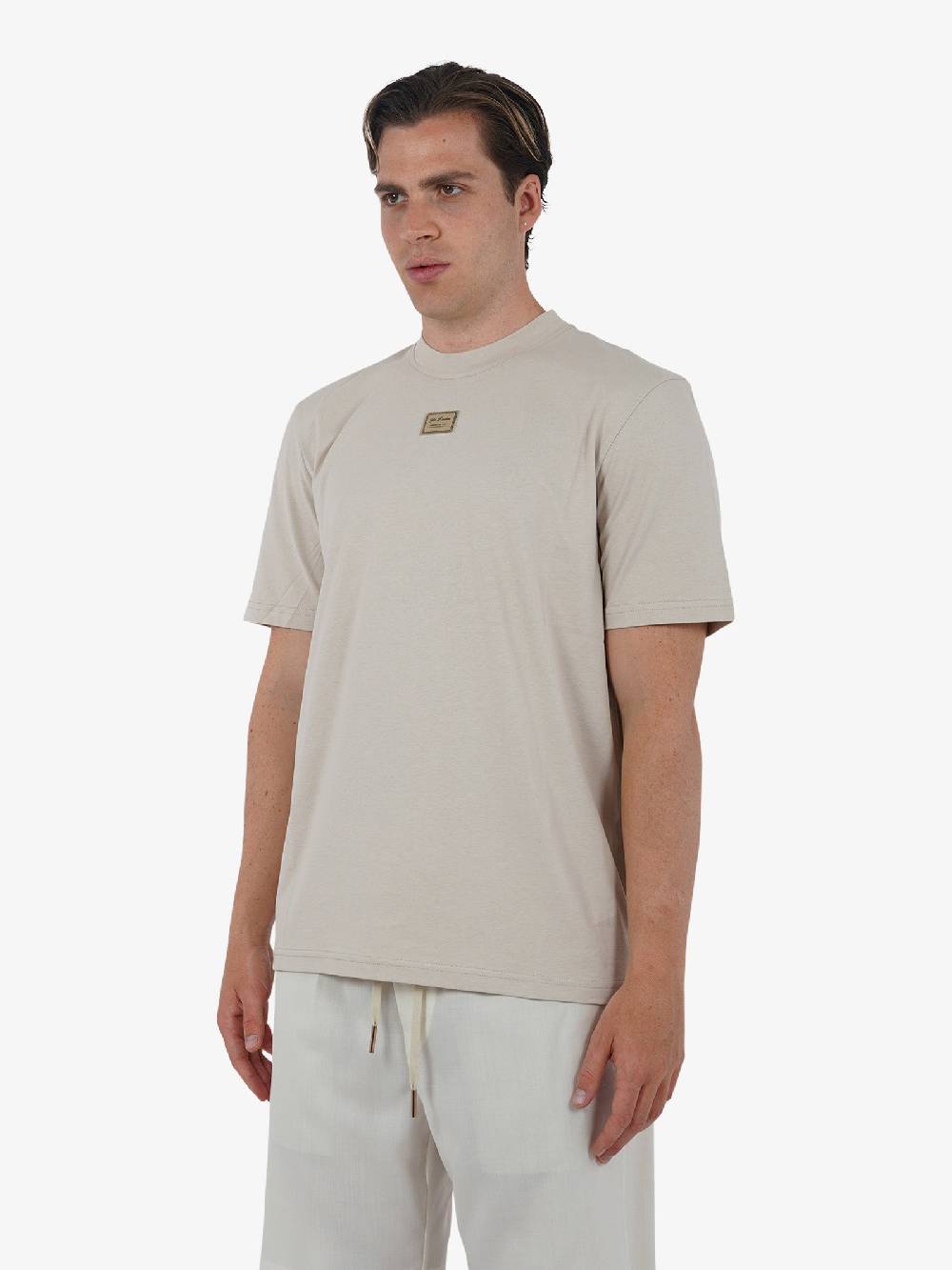 YES LONDON T-shirt XM4116 uomo cotone beige Offerta speciale