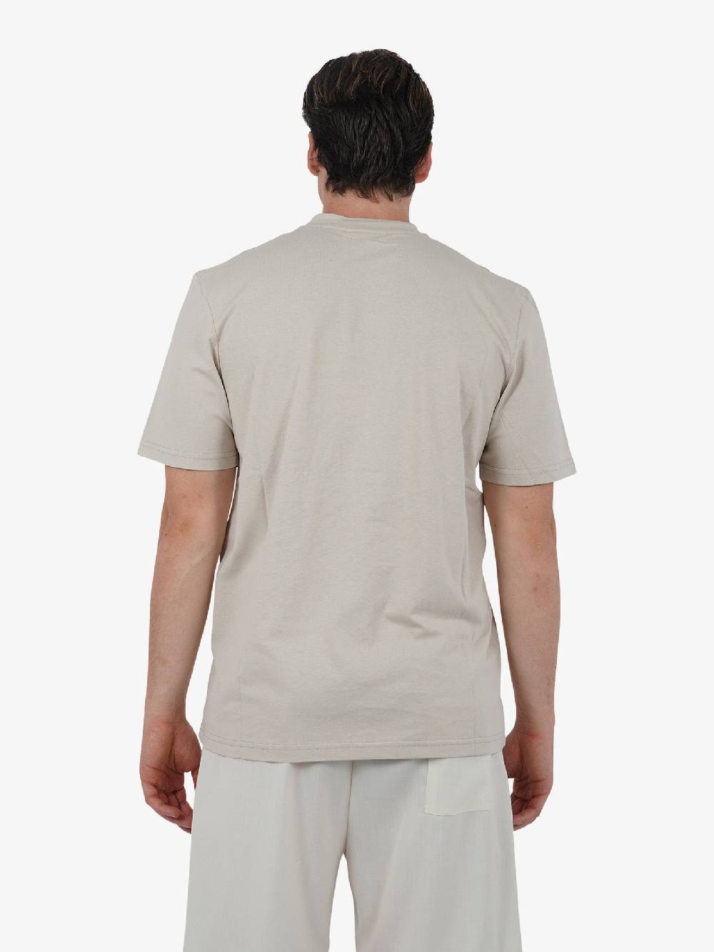 YES LONDON T-shirt XM4116 uomo cotone beige Offerta speciale