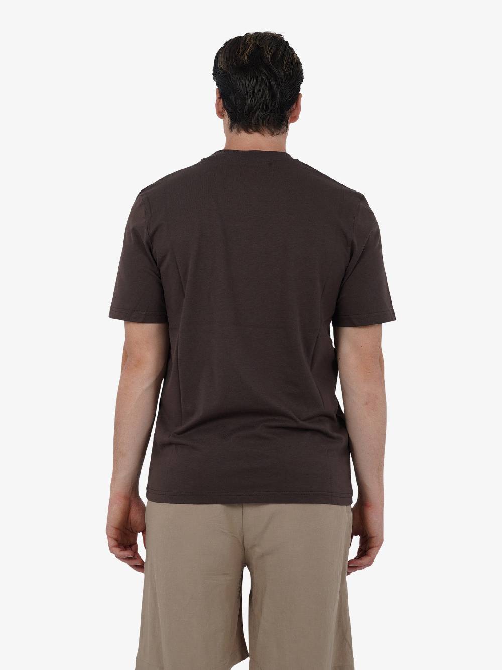 YES LONDON T-shirt XM4116 uomo cotone marrone Comprare a buon mercato