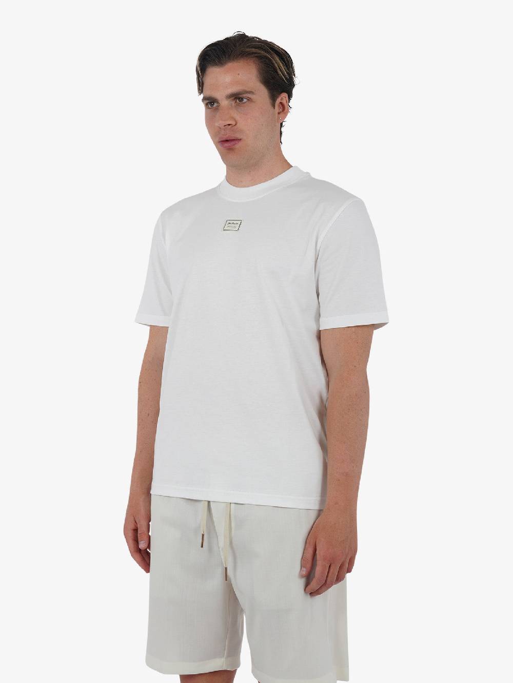 YES LONDON T-shirt XM4116 uomo cotone panna Flash Sale
