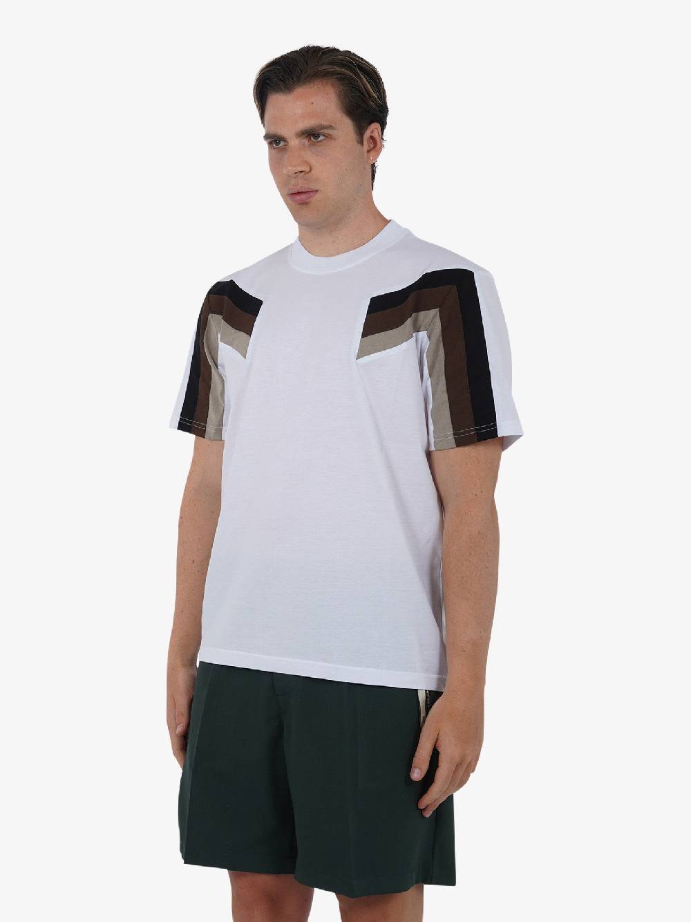 PRET A PORTER T-shirt girocollo con stampa M9M2752 uomo cotone bianco Fornitura limitata