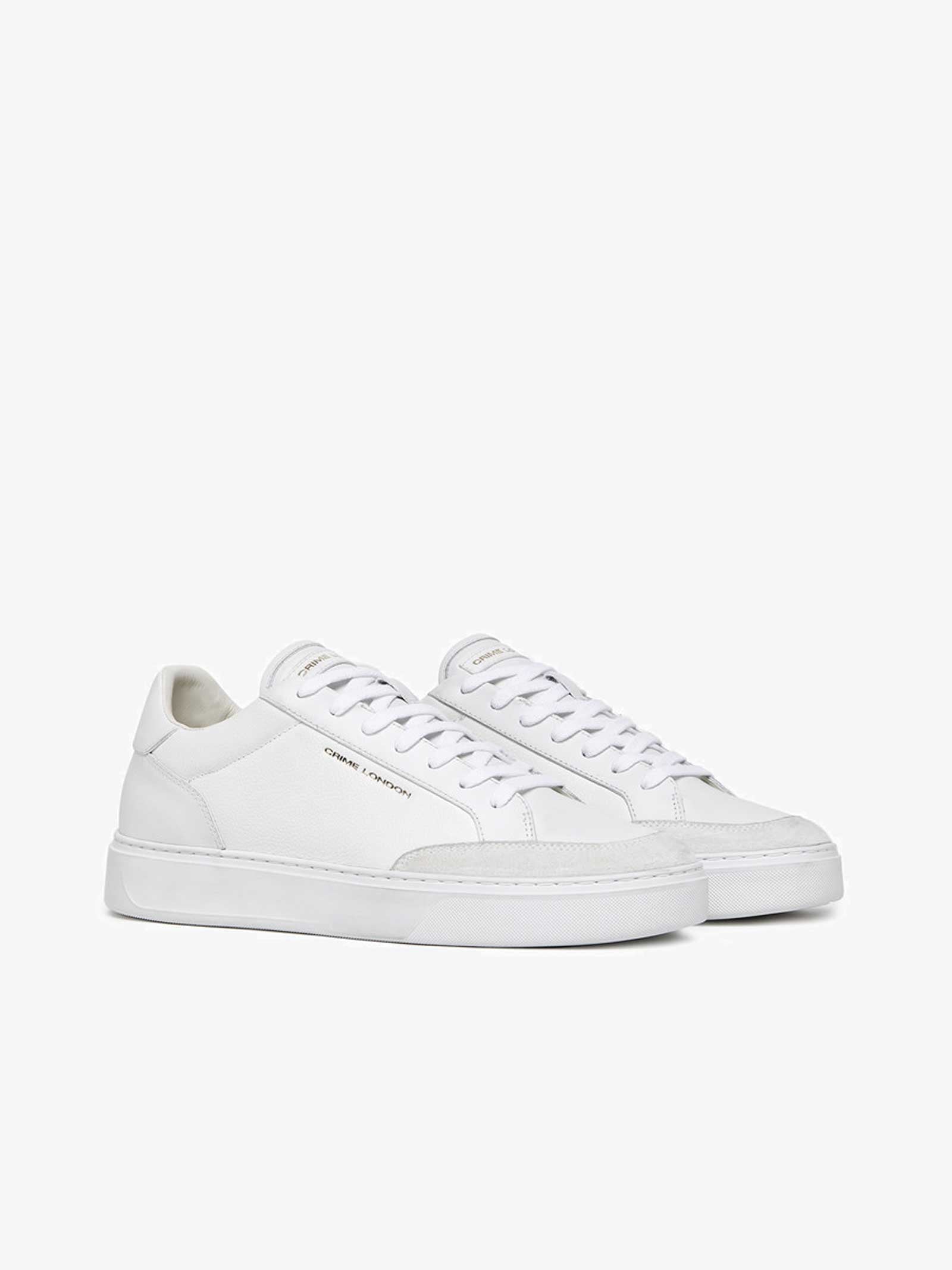 CRIME LONDON Sneakers Eclipse 17670PP6 uomo pelle bianco Offerta esclusiva