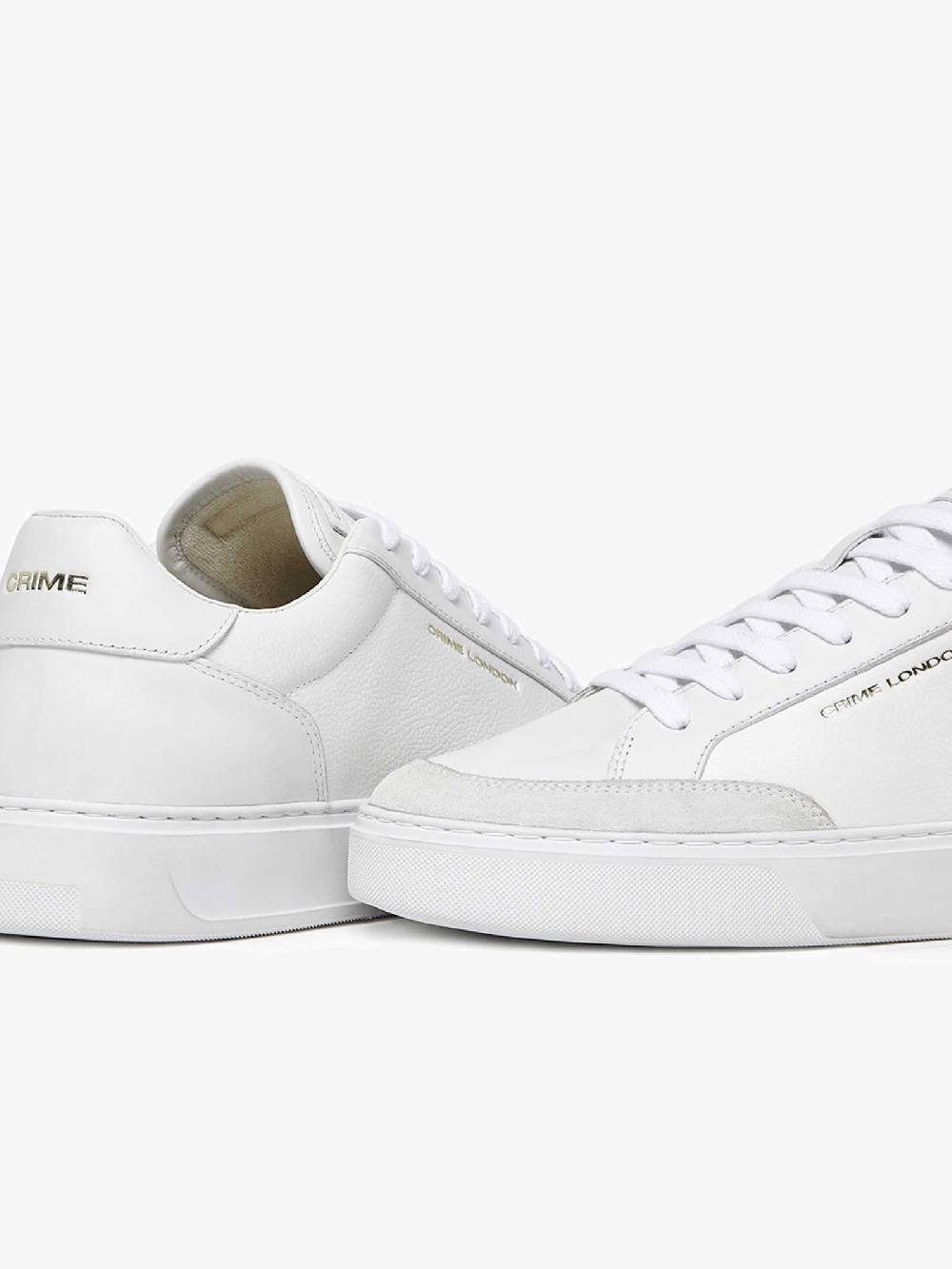 CRIME LONDON Sneakers Eclipse 17670PP6 uomo pelle bianco Offerta esclusiva