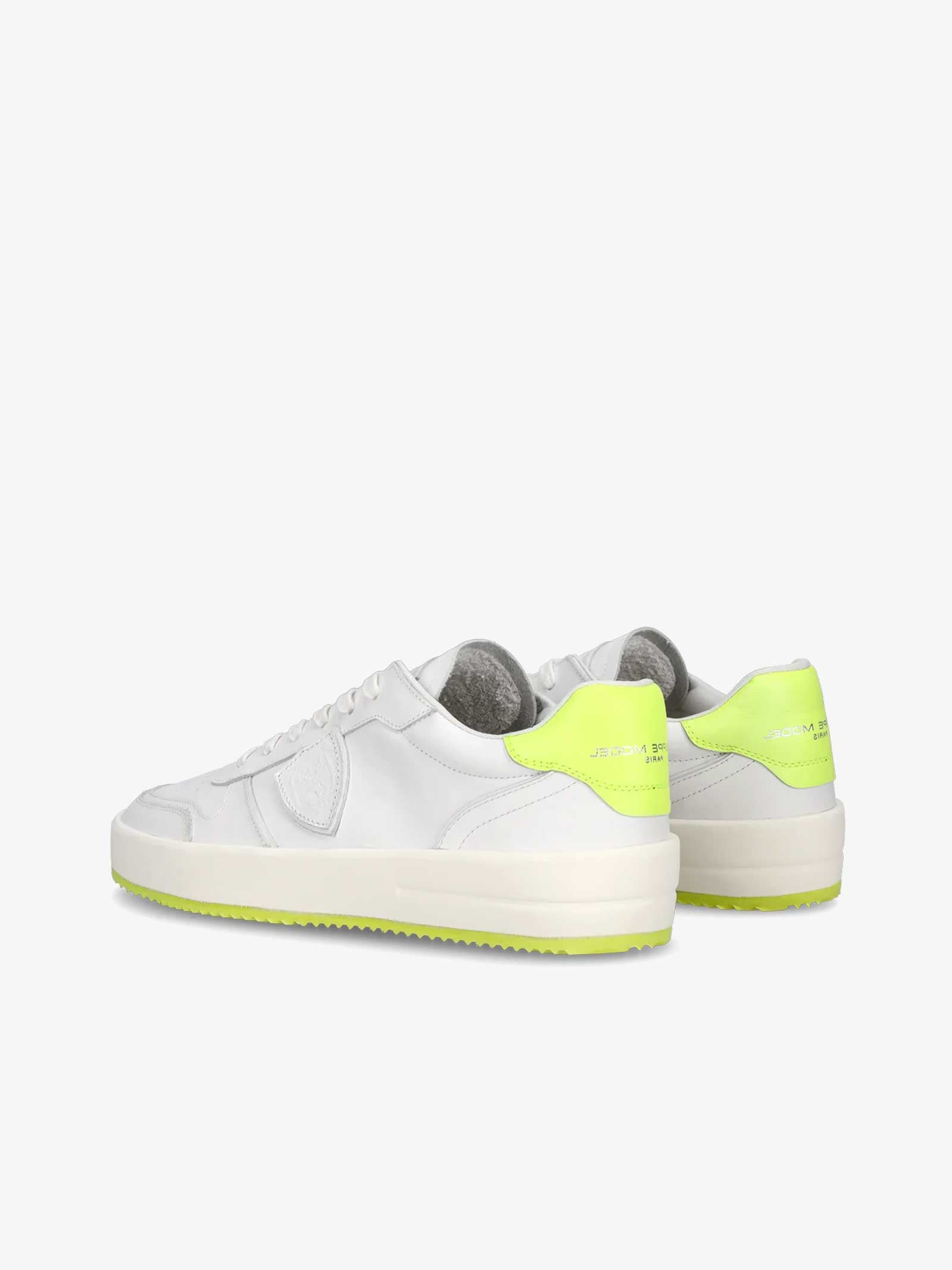 PHILIPPE MODEL Sneakers Nice Low VNLU uomo pelle bianco Smaltimento dello stoccaggio