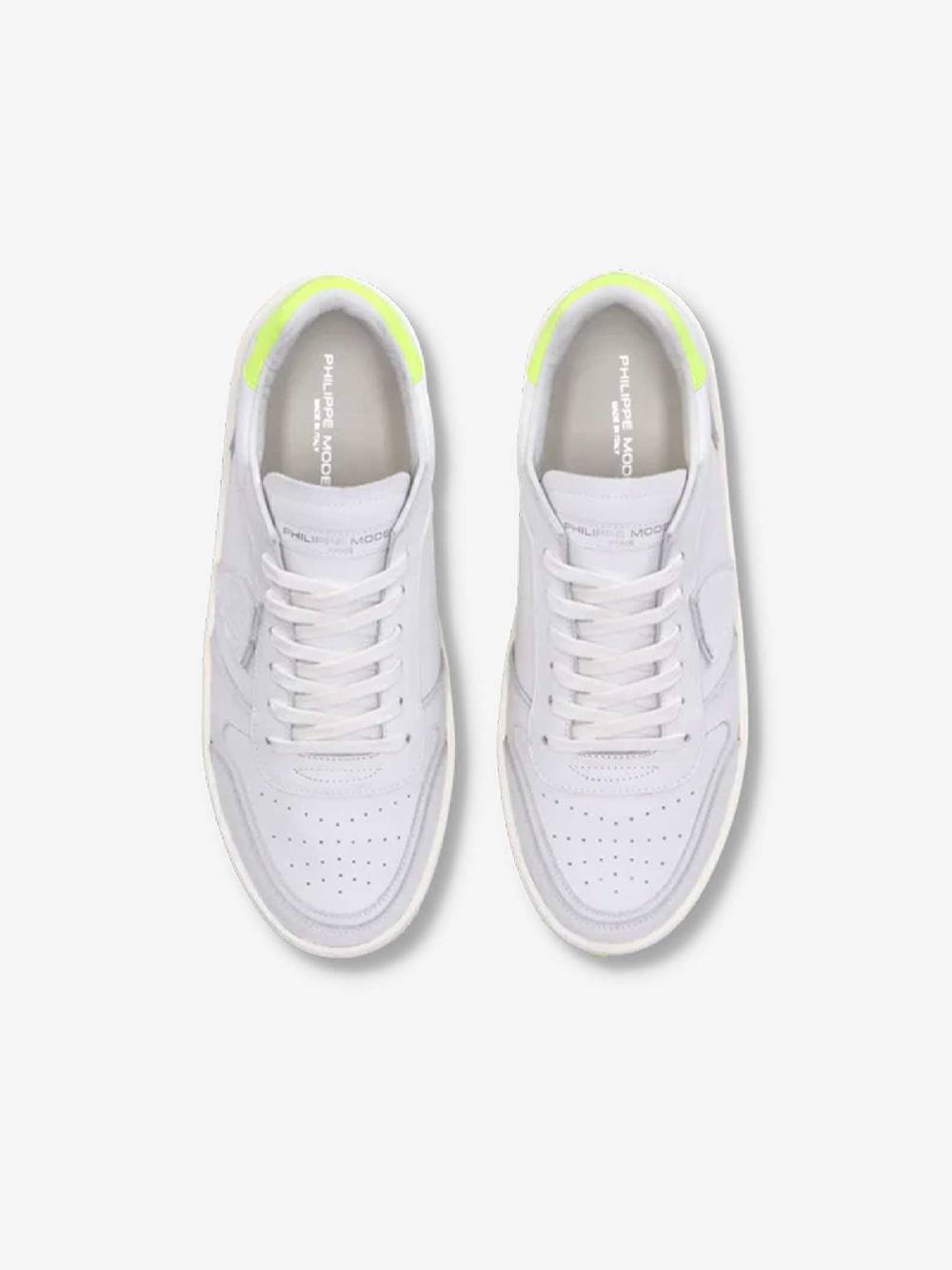 PHILIPPE MODEL Sneakers Nice Low VNLU uomo pelle bianco Smaltimento dello stoccaggio