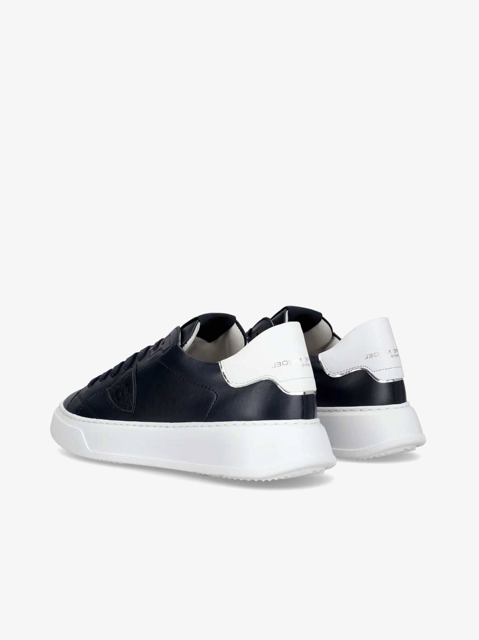 PHILIPPE MODEL Sneakers Temple Low BTLU uomo pelle blu Vendita calda