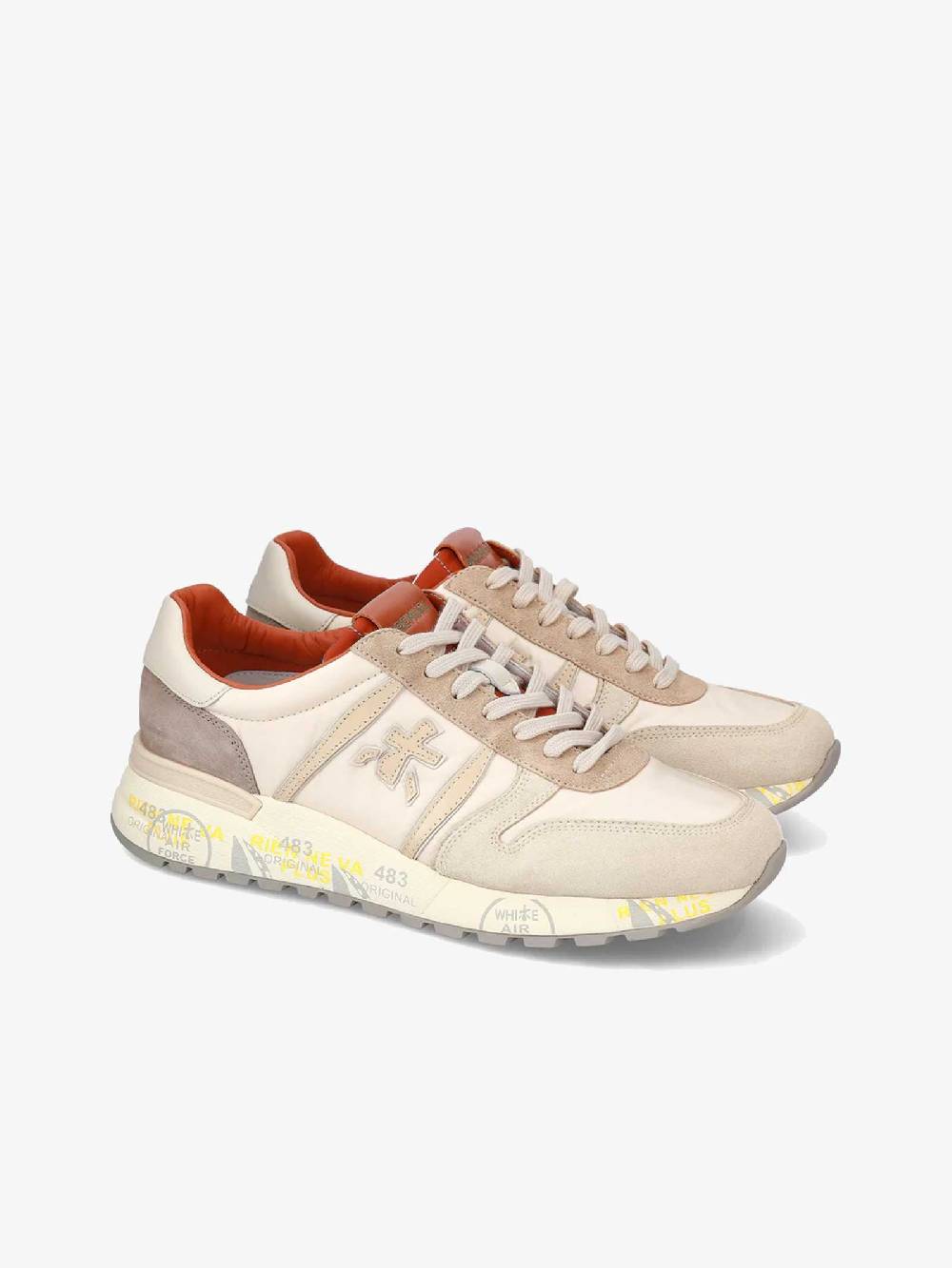 PREMIATA Sneakers LANDER 6633 uomo pelle beige Liquidazione
