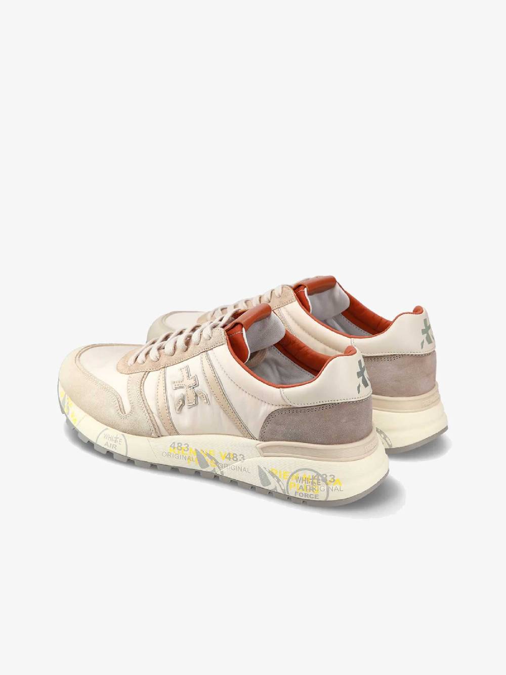 PREMIATA Sneakers LANDER 6633 uomo pelle beige Liquidazione
