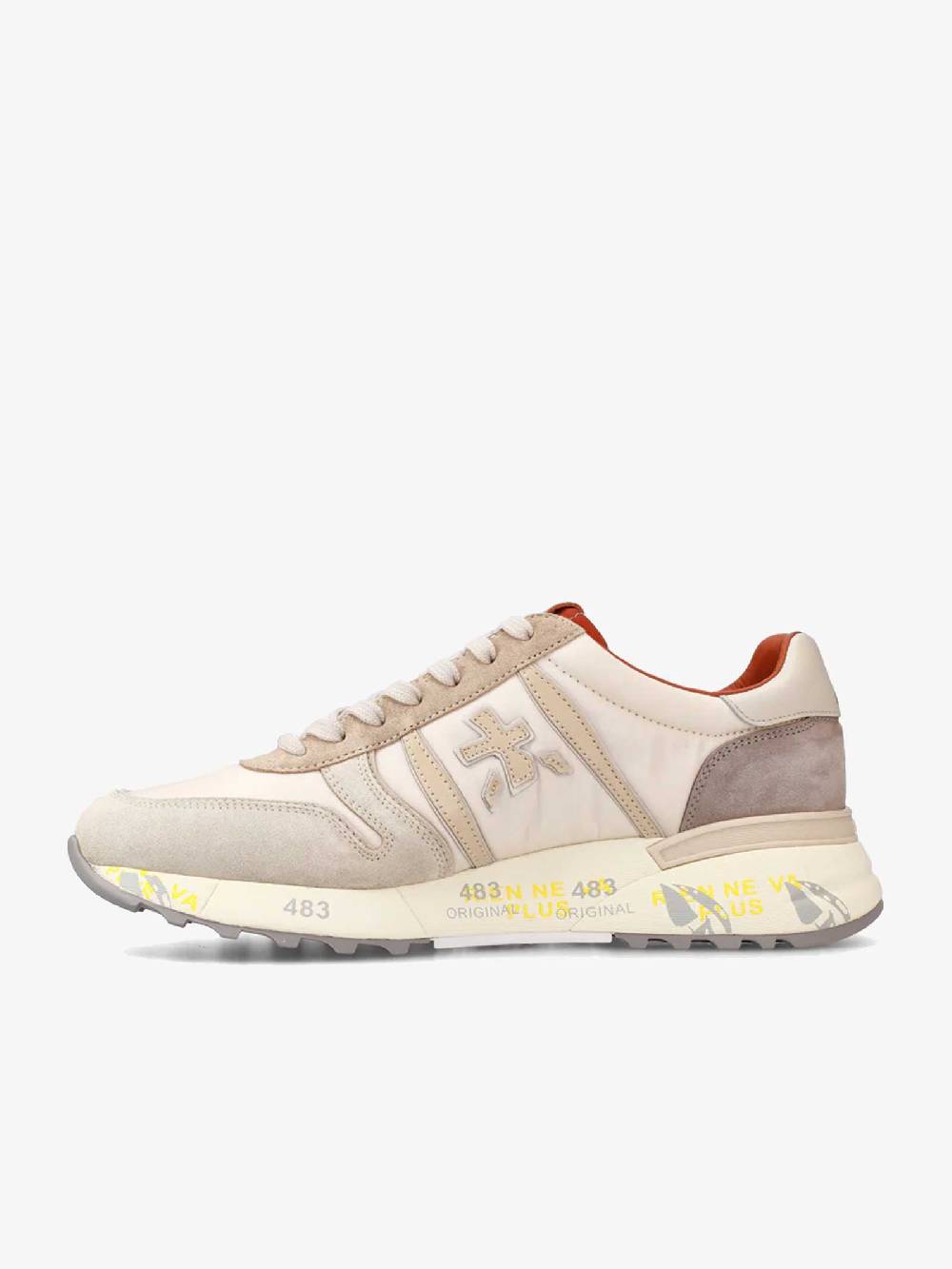 PREMIATA Sneakers LANDER 6633 uomo pelle beige Liquidazione