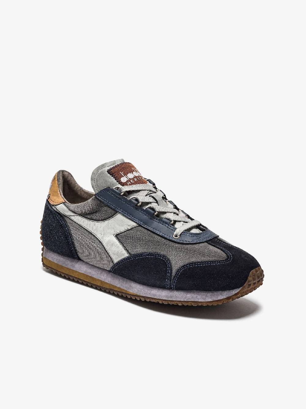 DIADORA Sneakers EQUIPE H DIRTY STONE WASH EVO 201.174736_ uomo pelle blu Super Saving Price