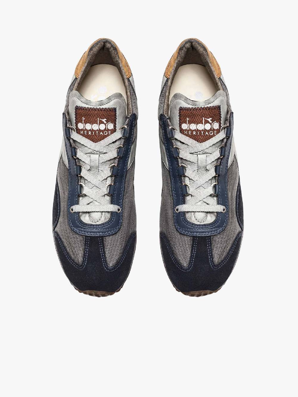 DIADORA Sneakers EQUIPE H DIRTY STONE WASH EVO 201.174736_ uomo pelle blu Super Saving Price