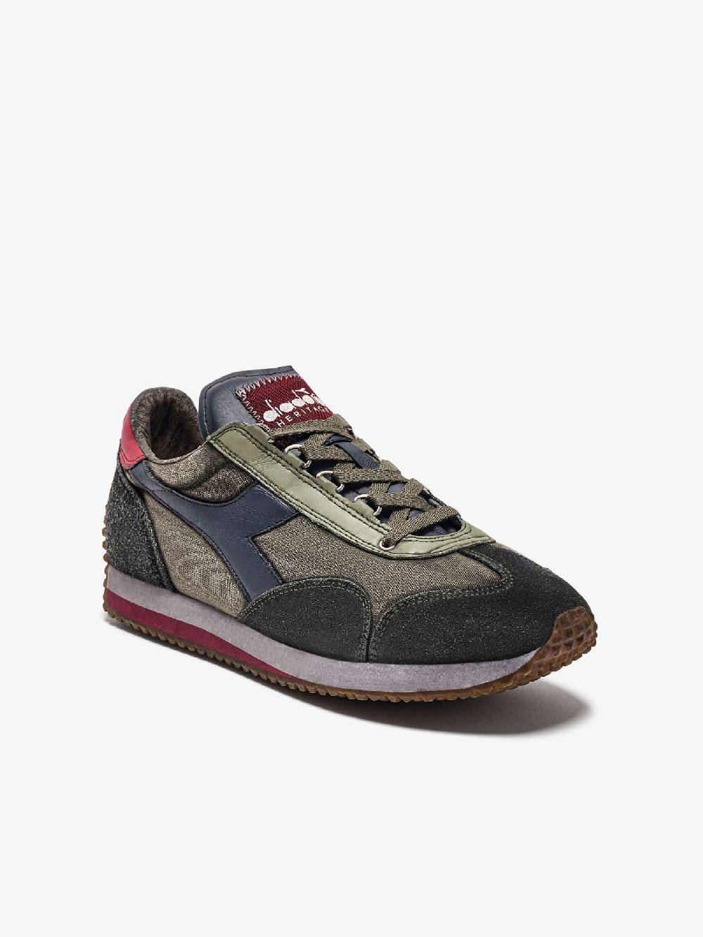 DIADORA Sneakers EQUIPE H DIRTY STONE WASH EVO 201.174736_ uomo pelle multicolor Ritorno libero