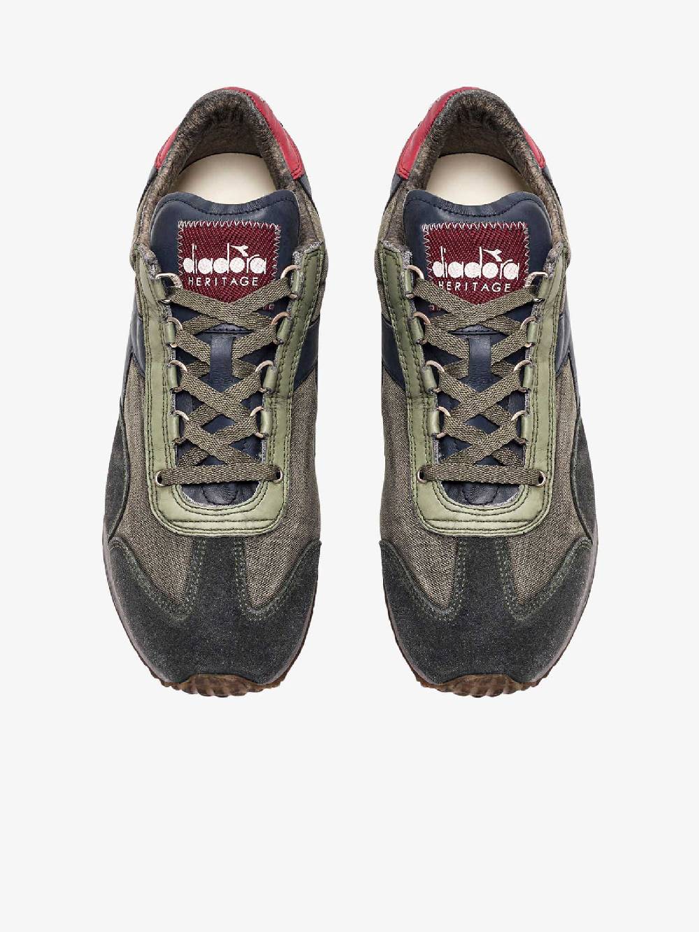 DIADORA Sneakers EQUIPE H DIRTY STONE WASH EVO 201.174736_ uomo pelle multicolor Ritorno libero