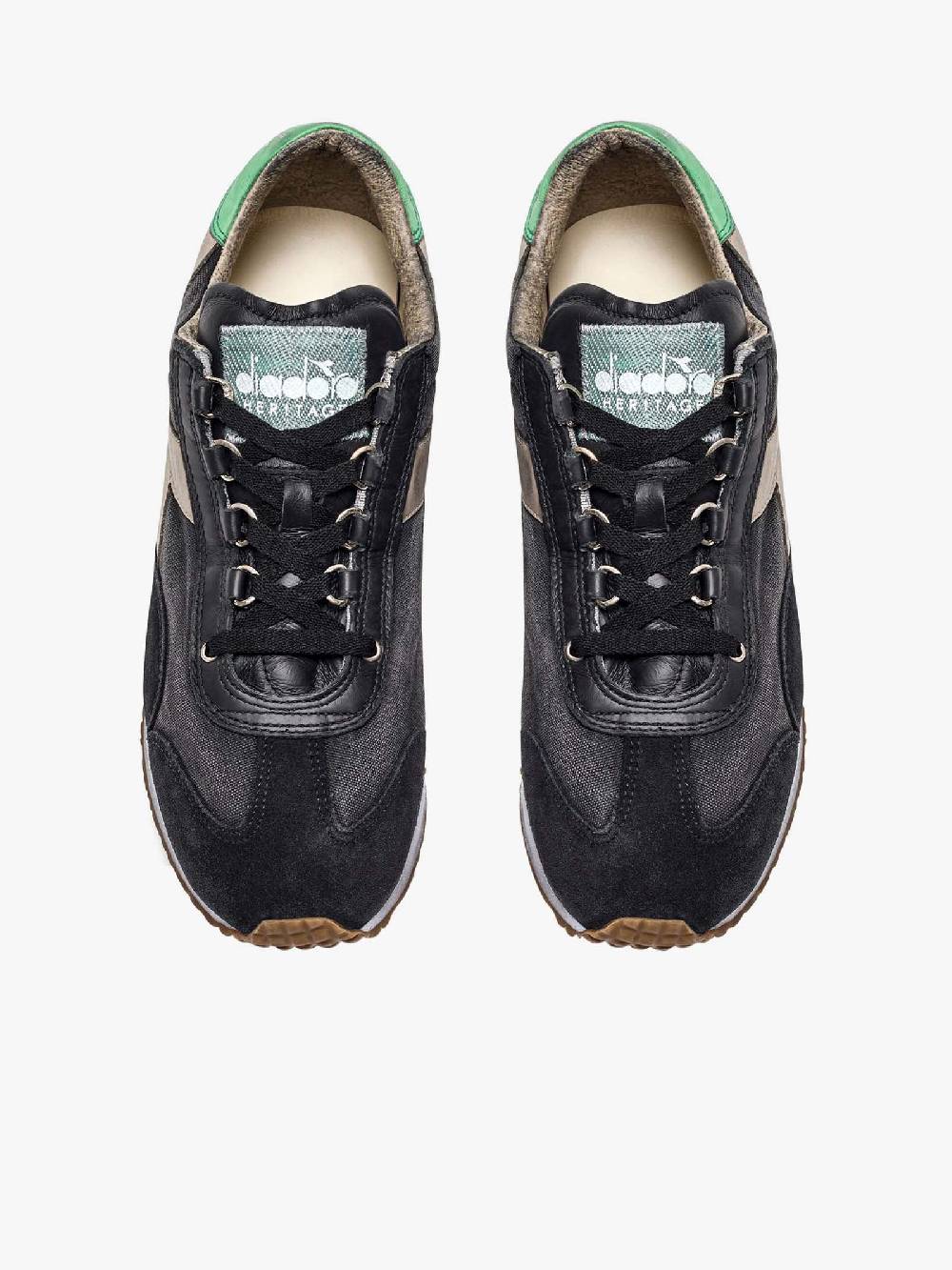 DIADORA Sneakers EQUIPE H DIRTY STONE WASH EVO 201.174736_ uomo pelle nero Rilascio limitato