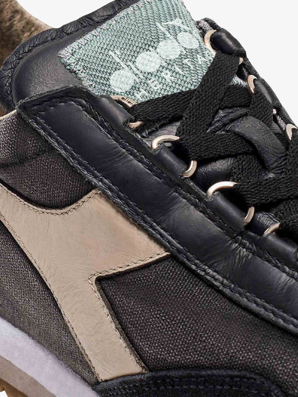 DIADORA Sneakers EQUIPE H DIRTY STONE WASH EVO 201.174736_ uomo pelle nero Rilascio limitato