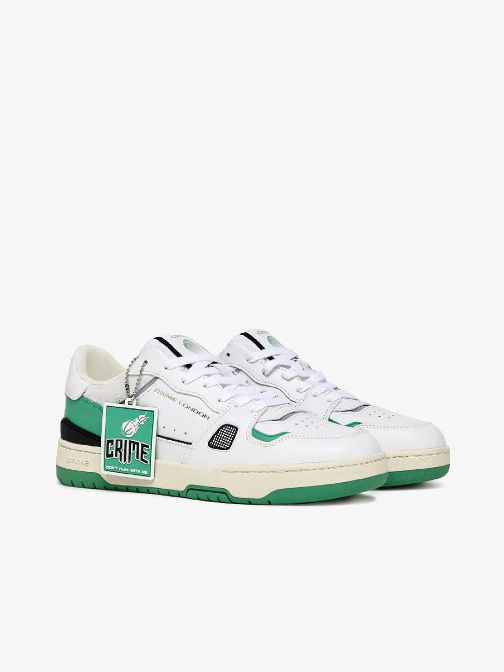 CRIME LONDON Sneakers OffCourt 17300PP6 uomo in pelle verde Ultimi tre giorni