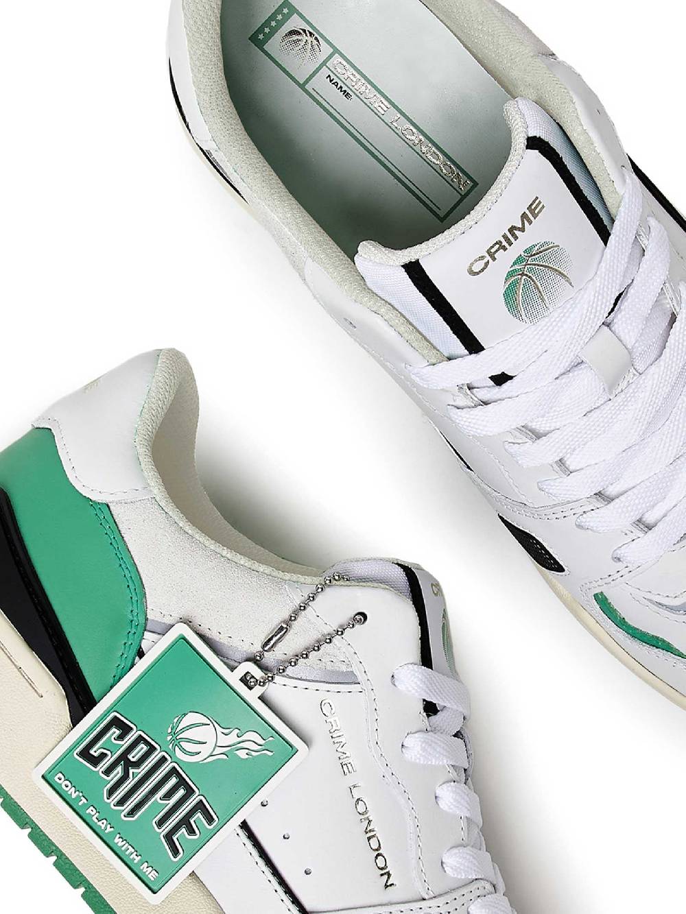 CRIME LONDON Sneakers OffCourt 17300PP6 uomo in pelle verde Ultimi tre giorni