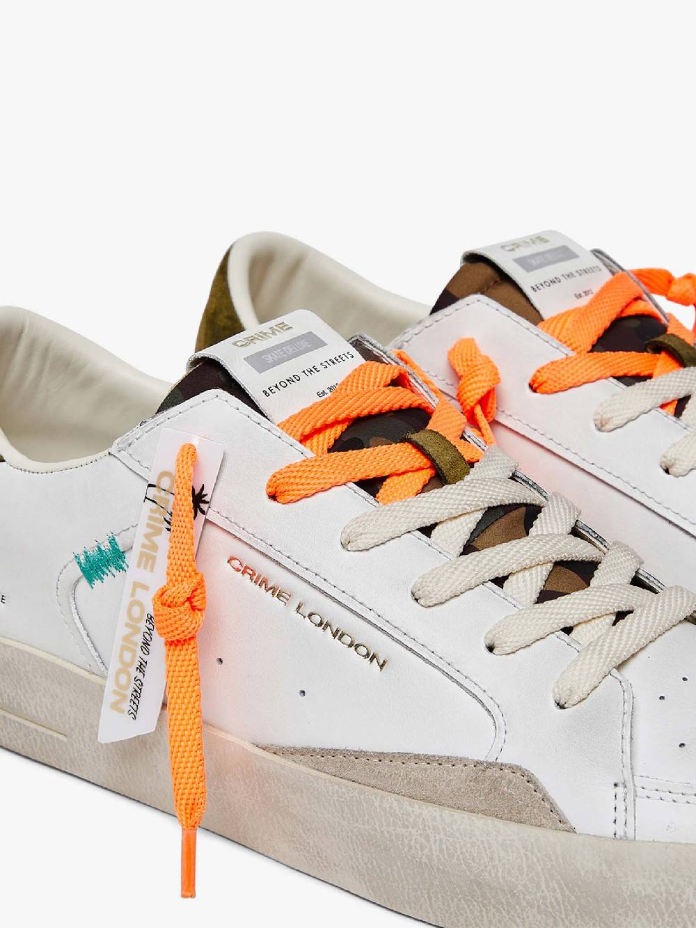 CRIME LONDON Sneakers Sk8Deluxe 17104PP6 uomo in pelle bianco Ultimi due giorni