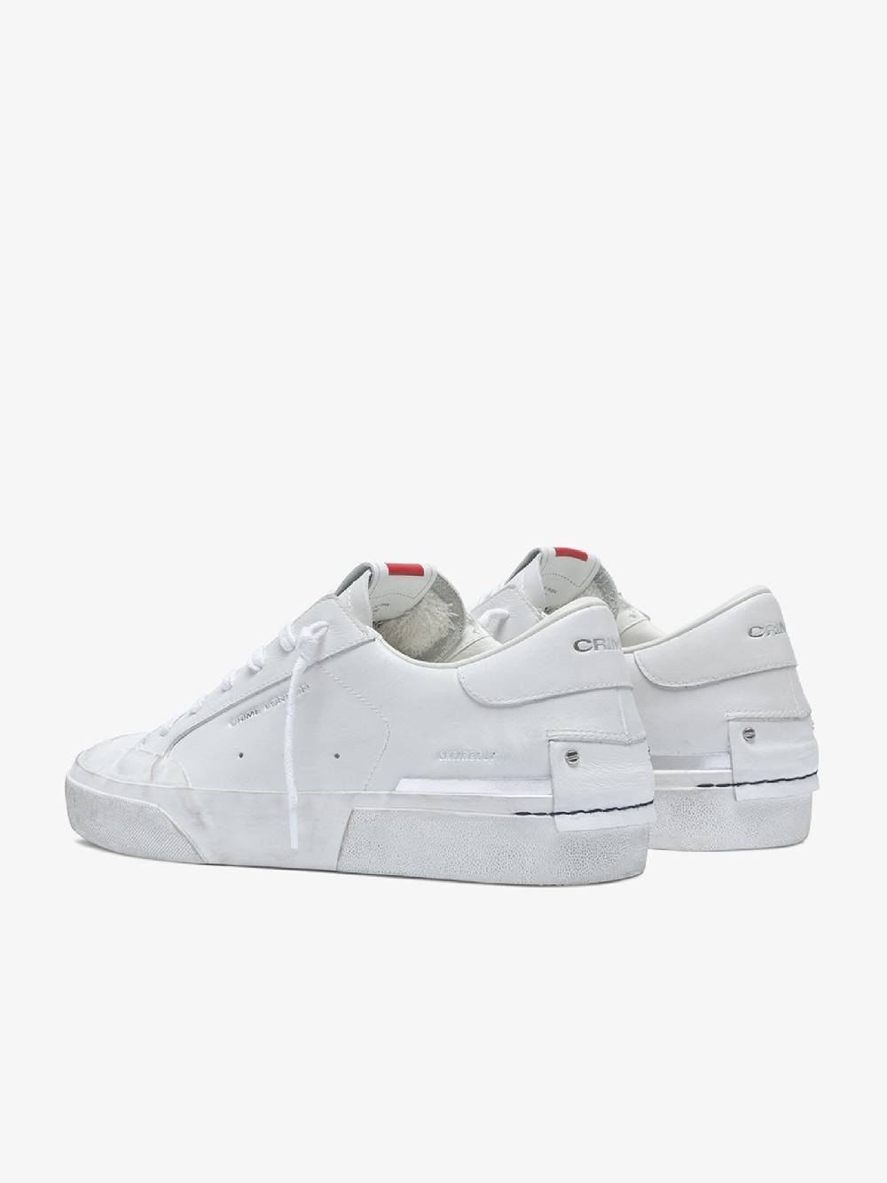 CRIME LONDON Sneakers Recut 17051PP6 uomo in pelle bianco Ultimo giorno
