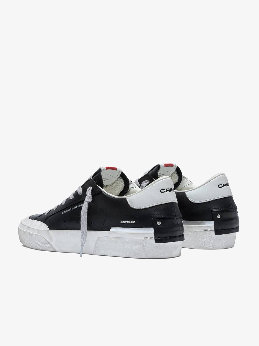 CRIME LONDON Sneakers Recut 17050PP6 uomo in pelle nero Promozione temporanea