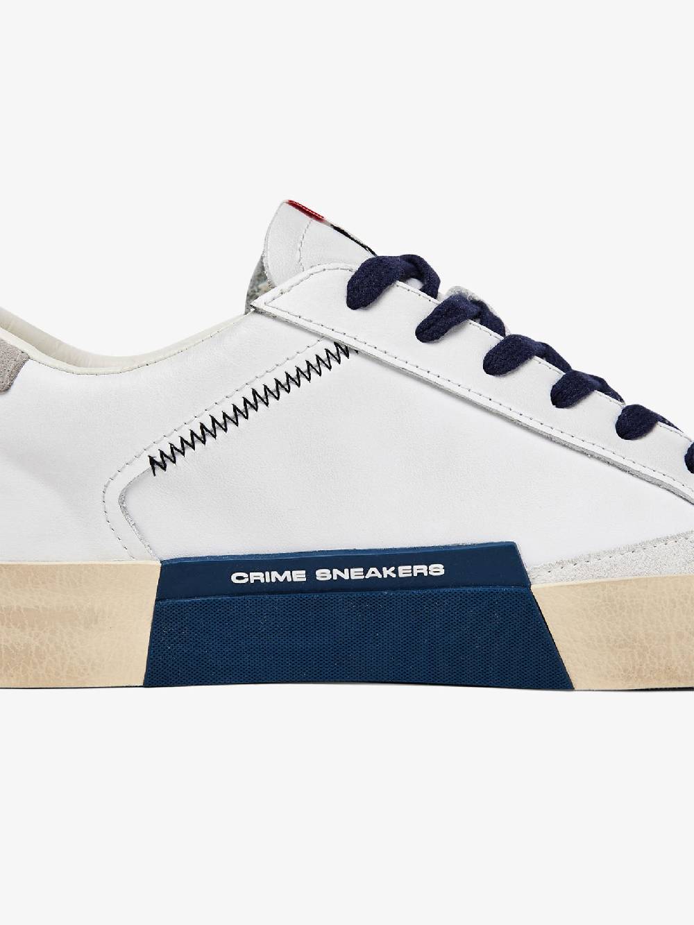 CRIME LONDON Sneakers Distressed 17002PP6 uomo in pelle bianco Fino al 50% di sconto