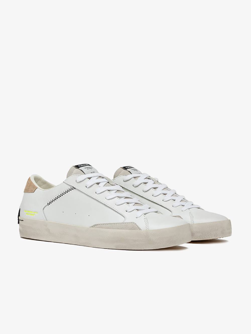 CRIME LONDON Sneakers Distressed 17001PP6 uomo in pelle bianco Fino al 60% di sconto
