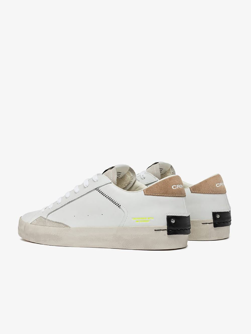 CRIME LONDON Sneakers Distressed 17001PP6 uomo in pelle bianco Fino al 60% di sconto