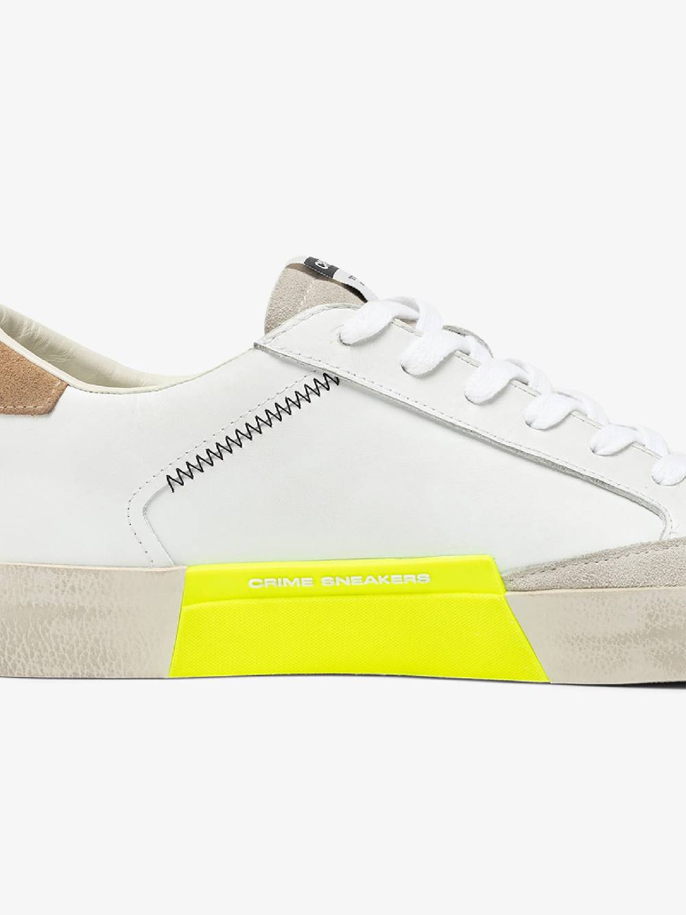 CRIME LONDON Sneakers Distressed 17001PP6 uomo in pelle bianco Fino al 60% di sconto