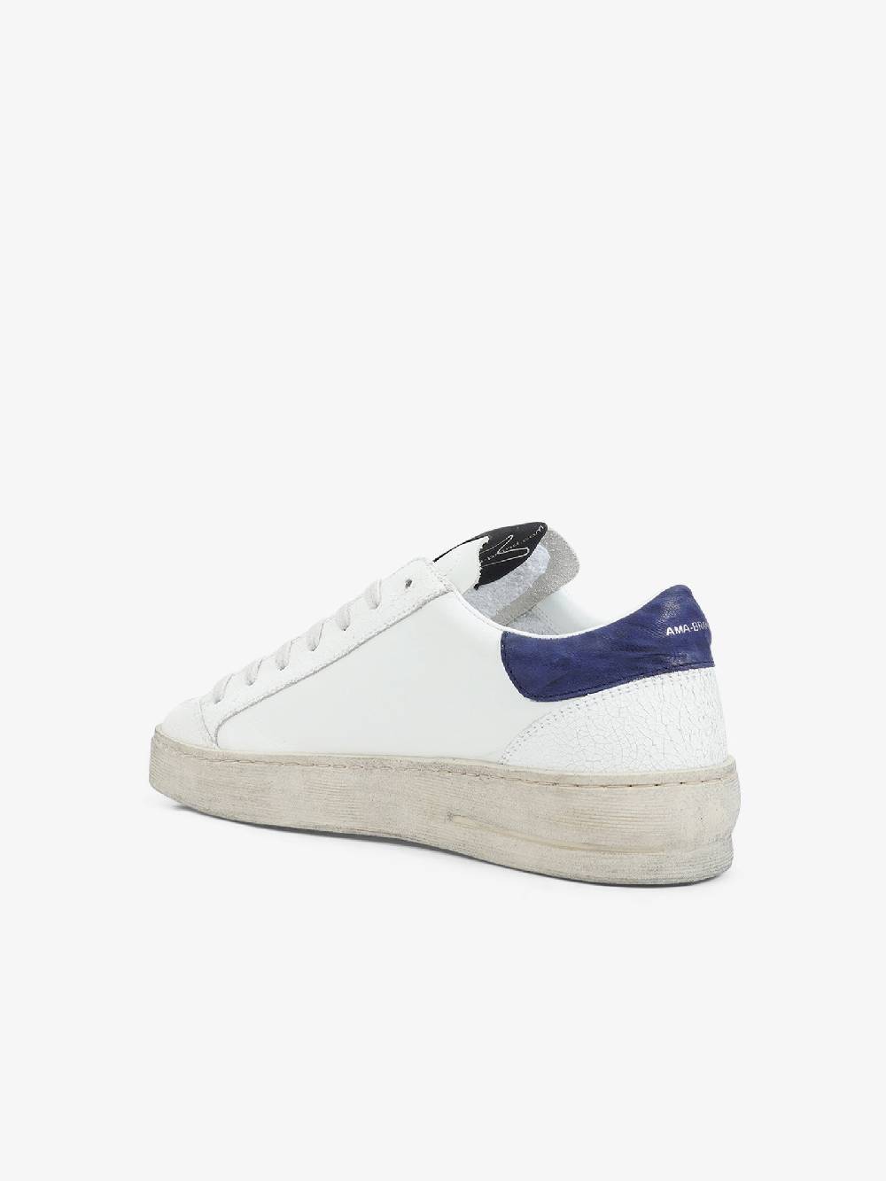 AMA BRAND Sneakers 2775 uomo in pelle bianco Sostegno trimestrale