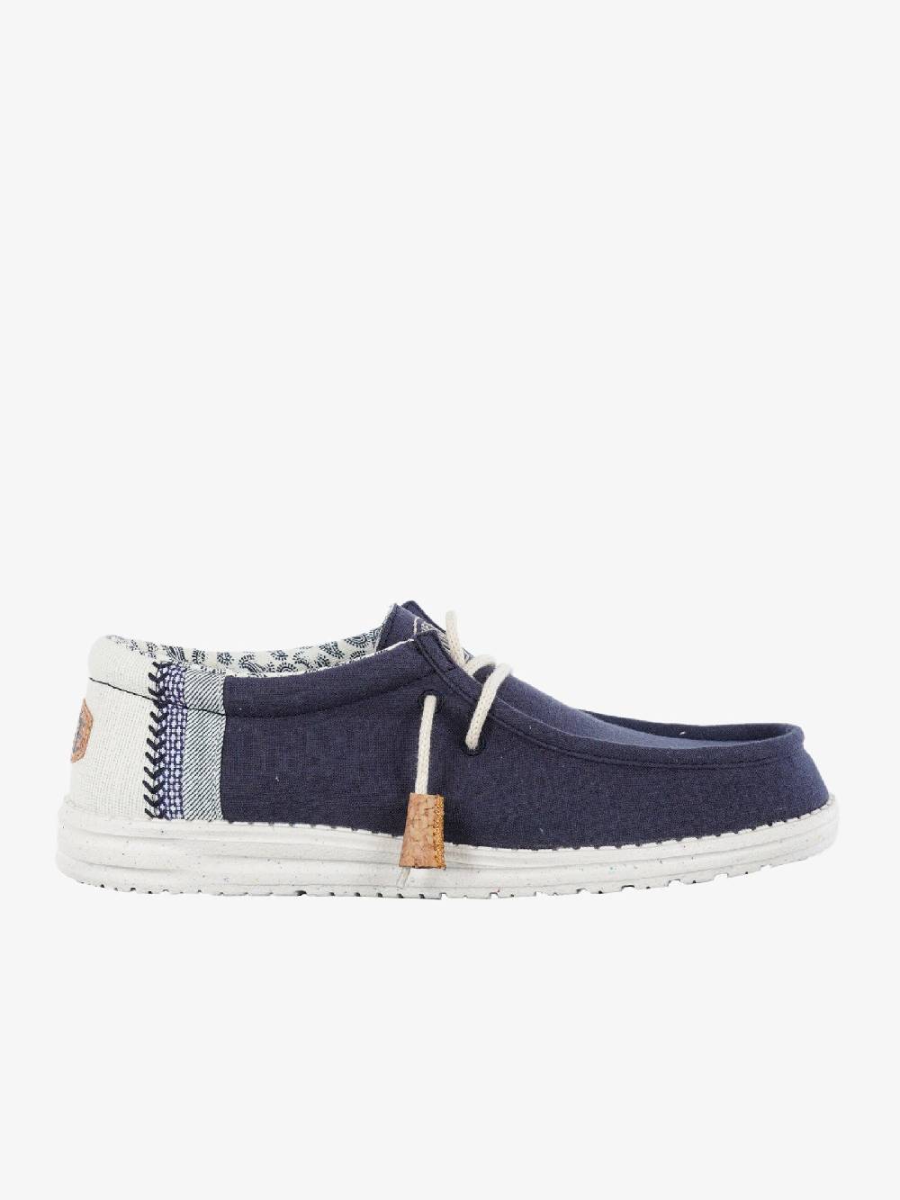 HEY DUDE Mocassini Wally Break Stitch uomo blu Vendita