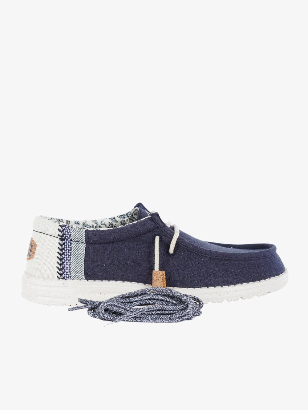 HEY DUDE Mocassini Wally Break Stitch uomo blu Vendita