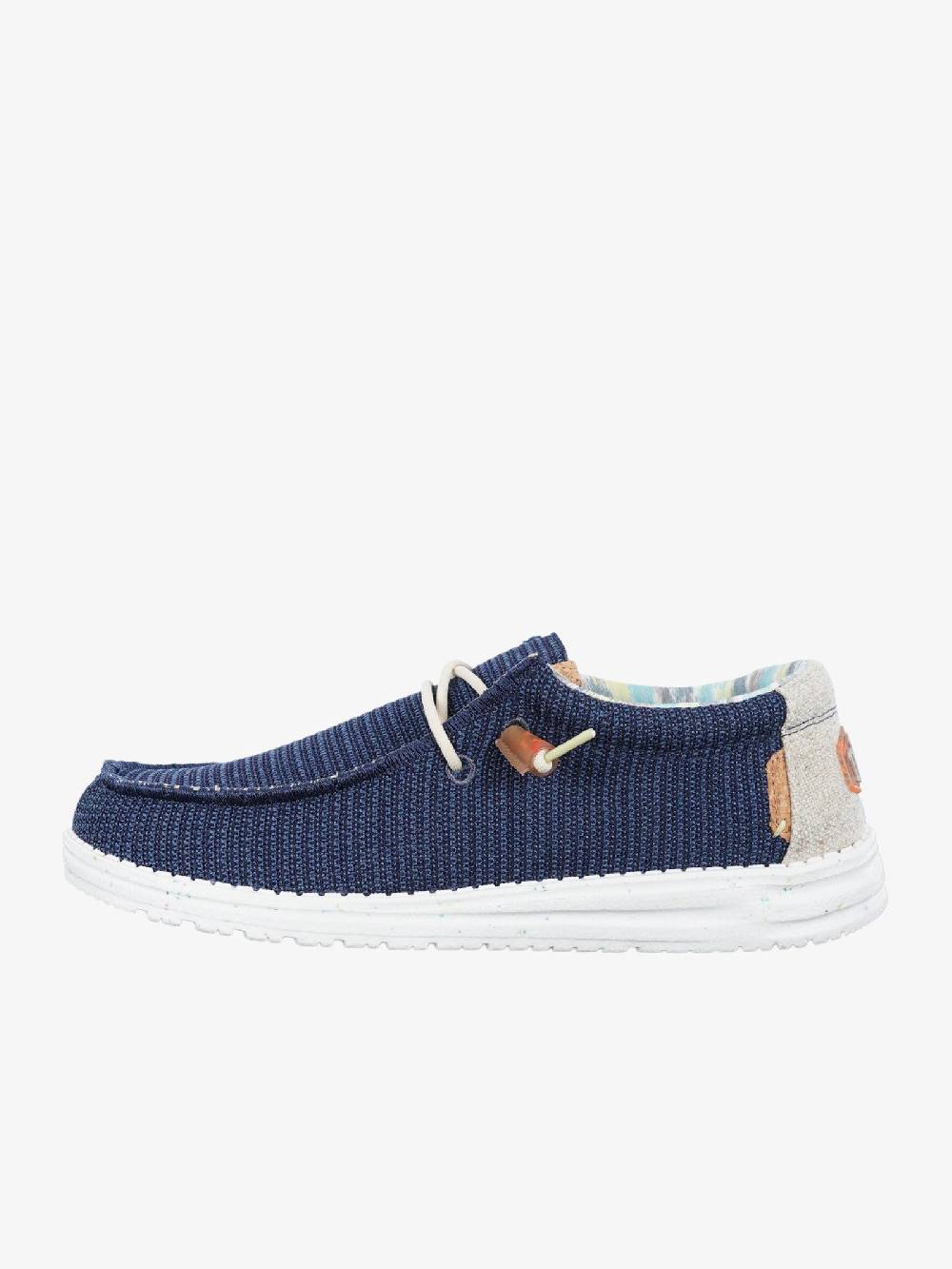 HEY DUDE Mocassini Wally Stretch uomo blu Spedizione Gratuita