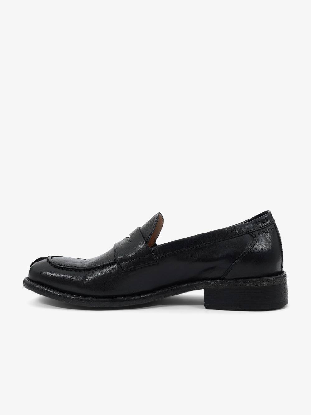 ROGAL'S Mocassini PANKA 5 uomo pelle nero Offerta Giorno del Papà